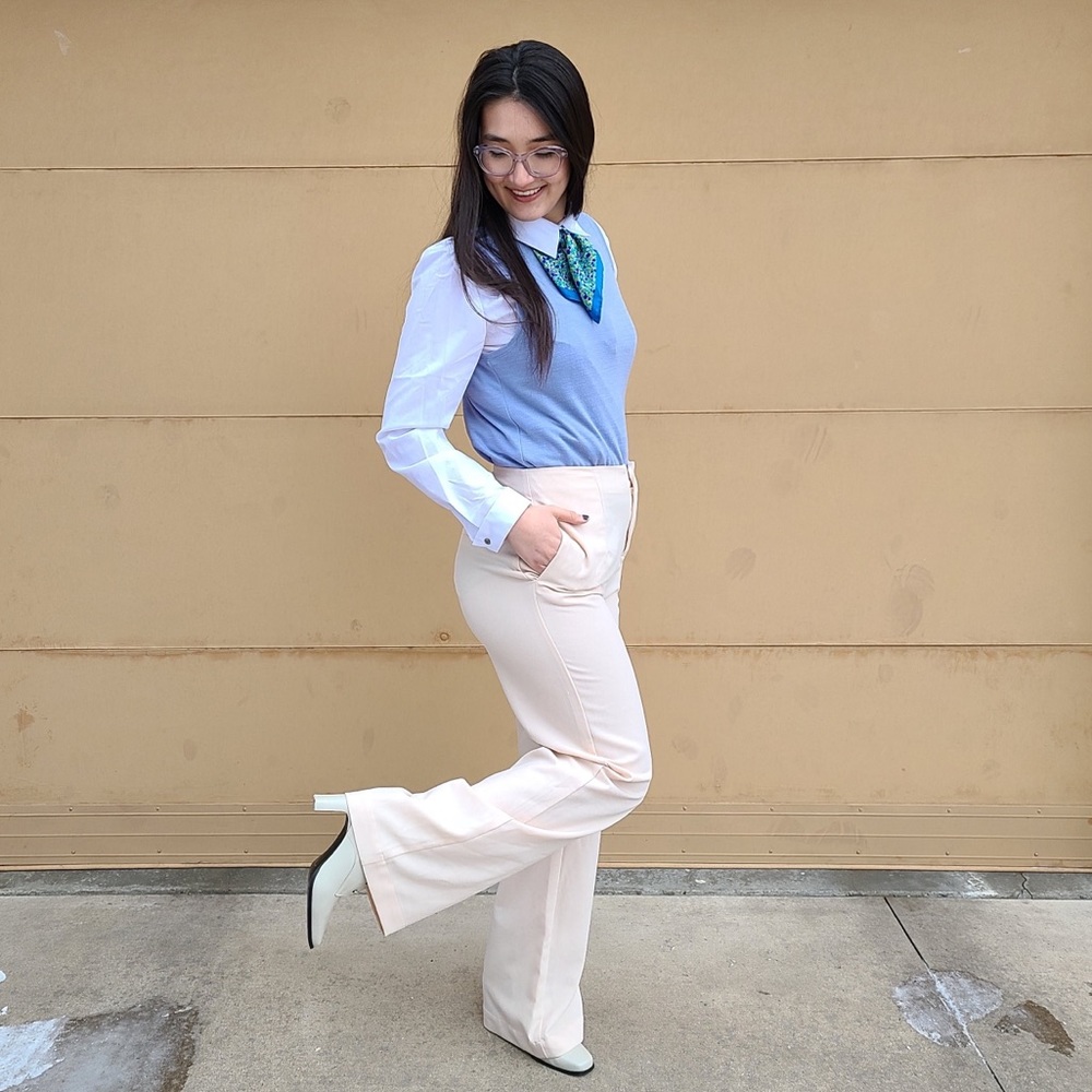 Pale blush high waisted pants
